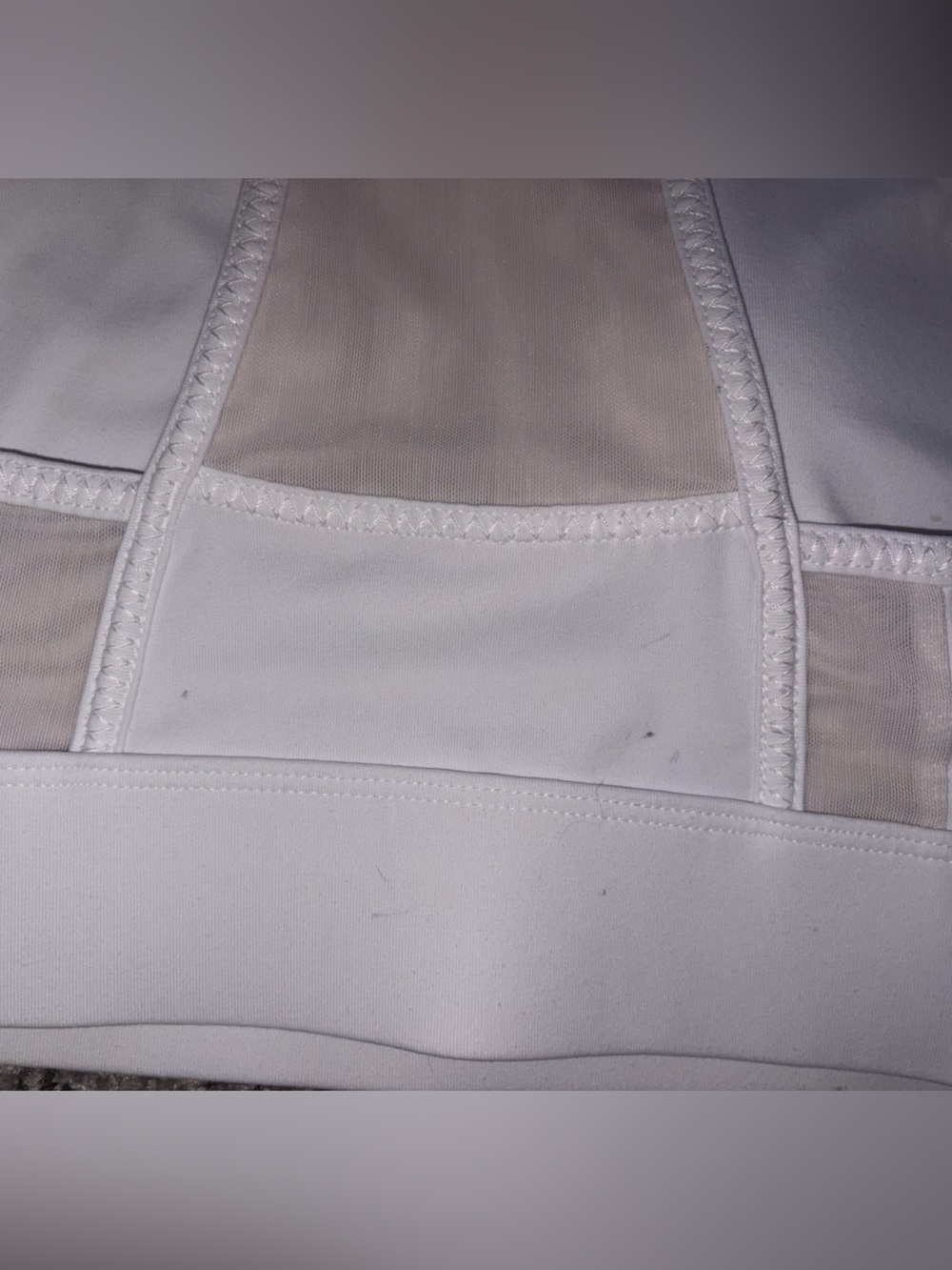 Fabletics White Racerback Sports Bra medium - Picture 3 of 4
